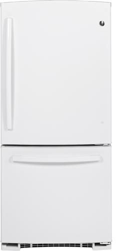 GE 20.3 Cu. Ft. Bottom Freezer Refrigerator-White 0