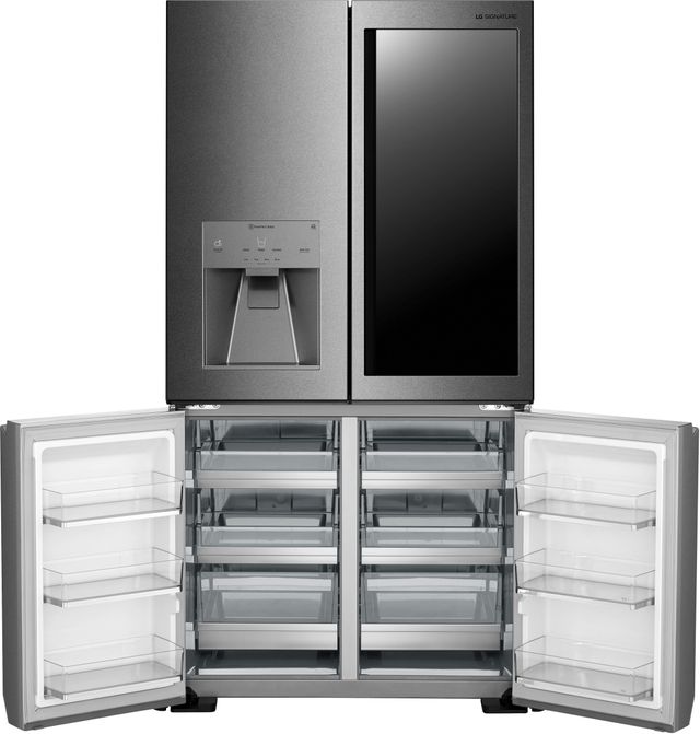 LG Signature 22.8 Cu. Ft. Textured Steel™ Smart Wi-Fi Enabled Counter Depth French Door Refrigerator 10