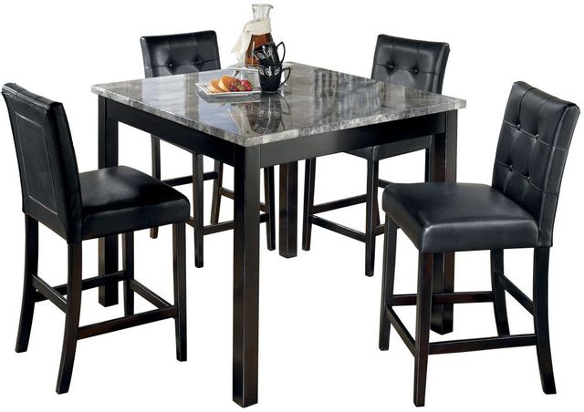 Ensemble de table hauteur comptoir carrée hauteur comptoir Maysville, noir, Signature Design by Ashley®