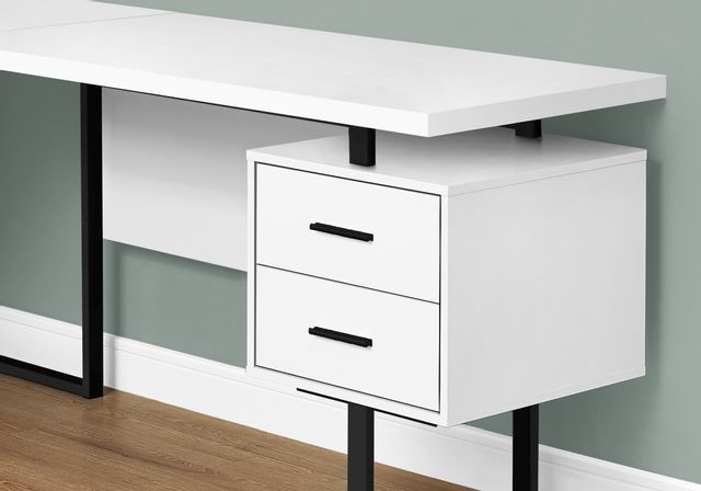 Computer Desk, Home Office, Corner, Left, Right Set-Up, Storage Drawers,  70L, L Shape, Work, Laptop, Metal, Laminate, Black, Grey, Contemporary,  Modern, Big Sandy Superstore