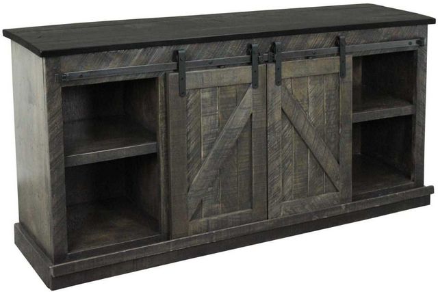 American Heartland Manufacturing Rustic Two Tone 68" Provincial Fireplace Console