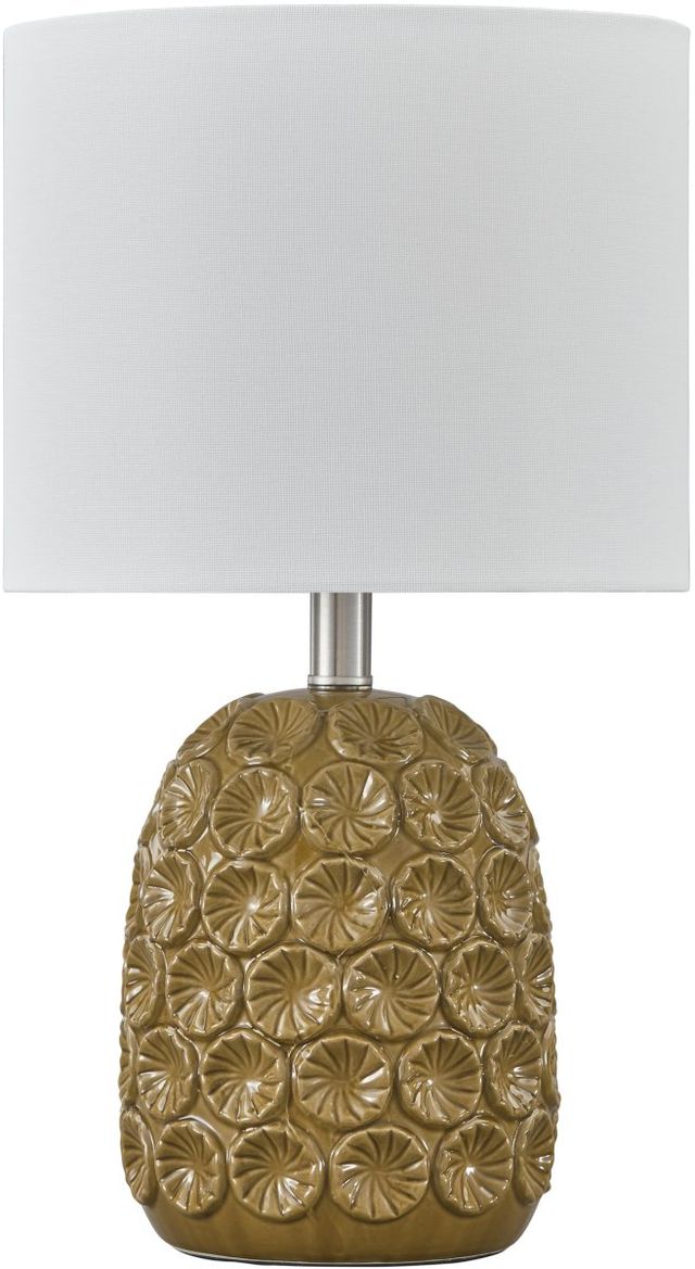 Signature Design by Ashley® Moorbank Amber Ceramic Table Lamp 0