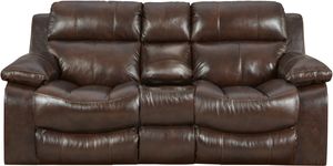 Catnapper® Positano Cocoa Power Reclining Loveseat with Console