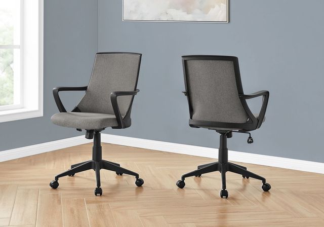 Monarch Specialties Inc. Black/Dark Grey Office Chair-0