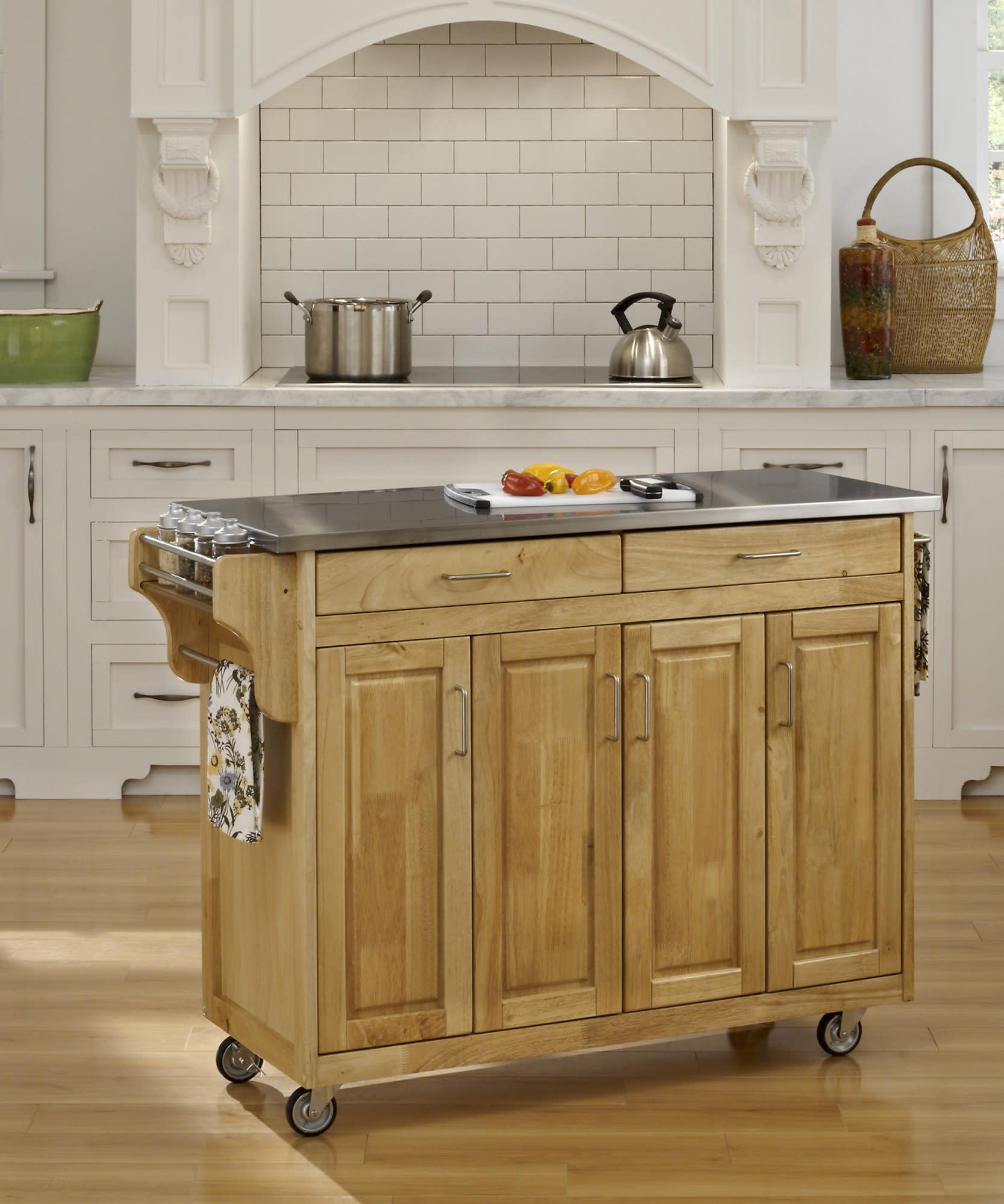 Homestyles Create A Cart Natural Stainless Steel Kitchen Cart Big   1cfe1d08 91b4 470b 9068 Ce03b27a7bd4 