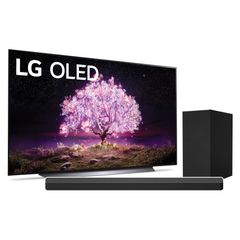 LG C1 48" OLED 4K Smart TV and a LG 3.1 Channel High Res Audio Sound Bar PLUS a FREE $50 Furniture Gift Card