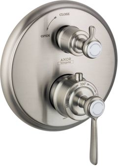 AXOR Montreux Brushed Nickel Thermostatic Trim with Volume Control