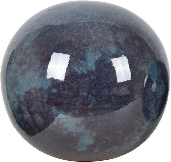 Crestview Collection Lloyd 3 Piece Teal Marbled & Glazed Sphere Set-1