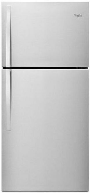 Whirlpool® 19.2 Cu. Ft. Top Freezer Refrigerator-Monochromatic Stainless Steel-0