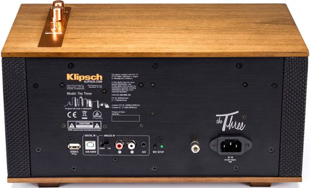 Klipsch® Heritage Walnut The Three Wireless Bookshelf Speaker 2