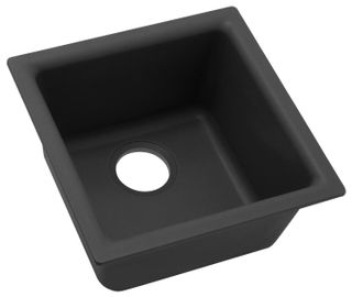 Elkay® Quartz Classic Black Single Bowl Dual Mount Bar Sink