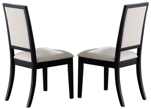 Coaster® Louise 2-Piece Black/Cream Dining Side Chairs-2