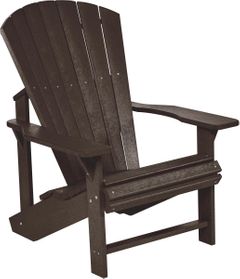 C.R. Plastic Generation Line Chocolate Classic Adirondack Outdoor Chair
