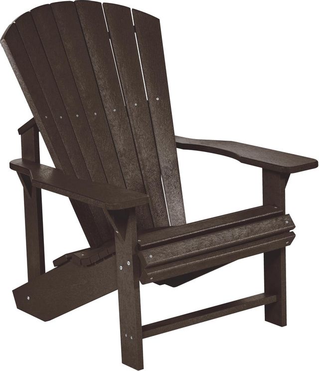 C.R. Plastic Generation Line Chocolate Classic Adirondack Outdoor Chair-0