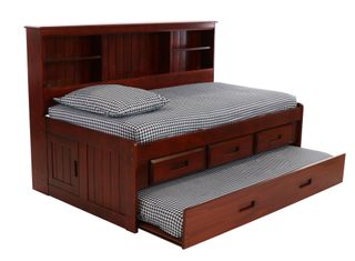 Donco Trading Company Twin Bookcase Daybed With Drawer Storage And Twin Trundle Bed