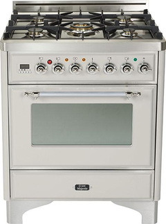 Ilve® Majestic Series 30" Free Standing Dual Fuel Range-Stainless Steel