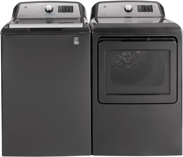 GE® 7.4 Cu. Ft. Diamond Gray Front Load Gas Dryer [Scratch & Dent] 2