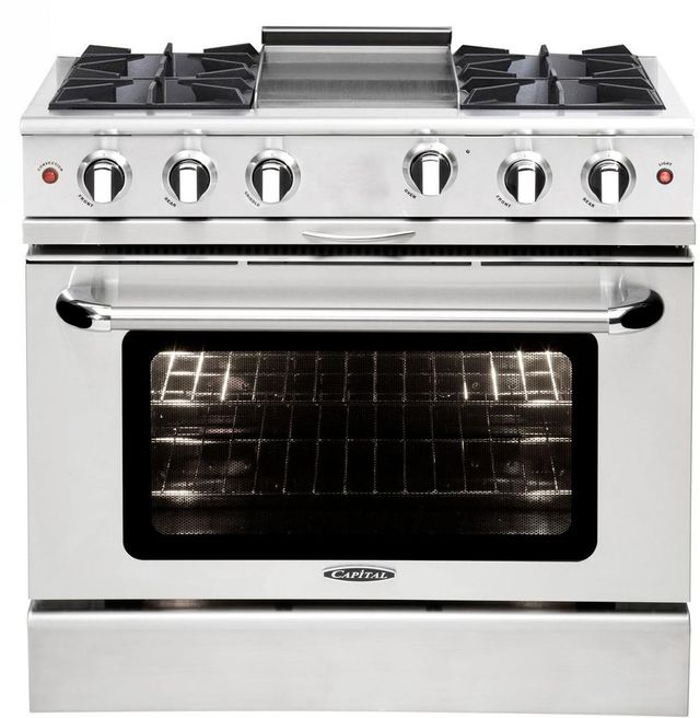 Capital Culinarian 36" Stainless Steel Free Standing Gas Range