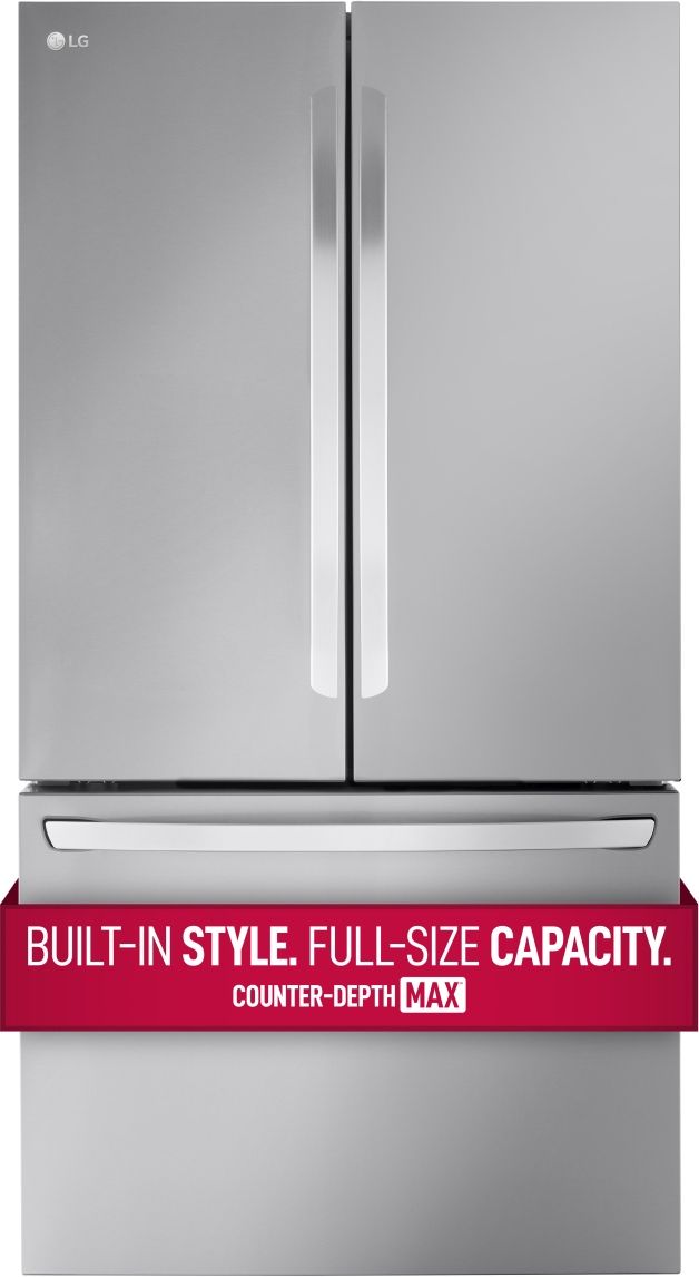 LG 27 Cu. Ft. PrintProof™ Stainless Steel Smart Counter Depth French Door Refrigerator-1