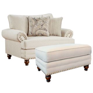 Fusion Furniture Carys Doe Chair and a Half and Ottoman