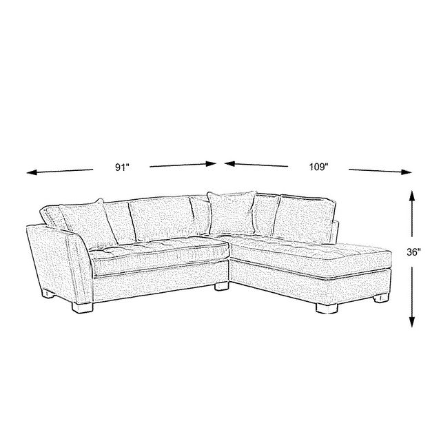 Calvin Heights Steel 2 Piece RAF Chaise Sectional-2