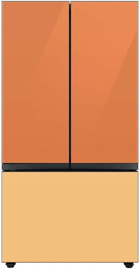 Samsung Bespoke 36" Sunrise Yellow Glass French Door Refrigerator Bottom Panel 8