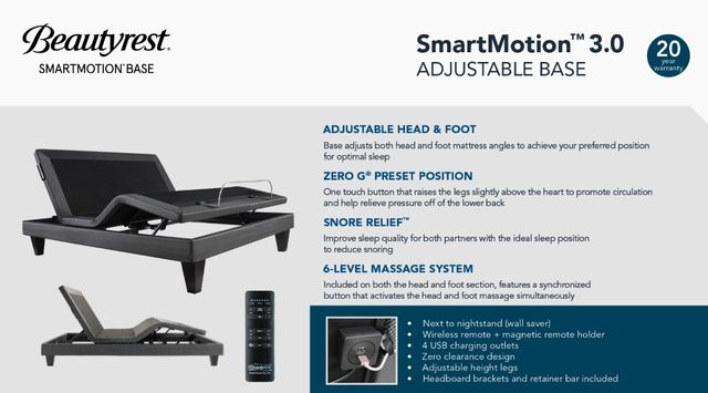 Beautyrest® SmartMotion™ 3.0 Queen Adjustable Foundation 24