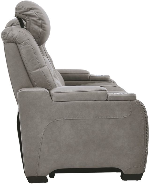 The Man-Den Gray Power Reclining Sofa Set with Adjustable Headrest 11