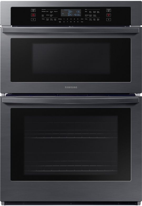 Samsung 30" Fingerprint Resistant Black Stainless Steel Oven/Microwave Combo Electric Wall Oven-0