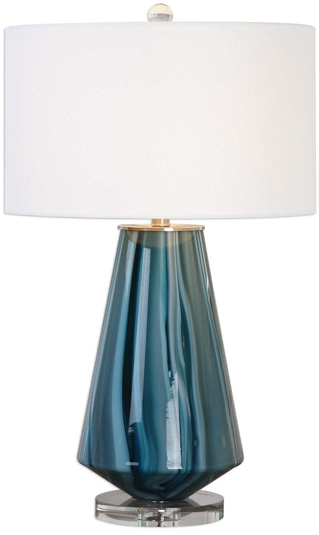Uttermost® Pescara Teal-Gray Table Lamp