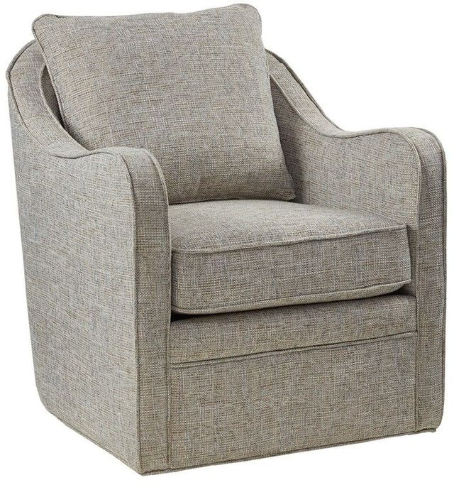 Olliix by Madison Park Grey Multi Brianne Slub Weave Wide Seat Swivel ...