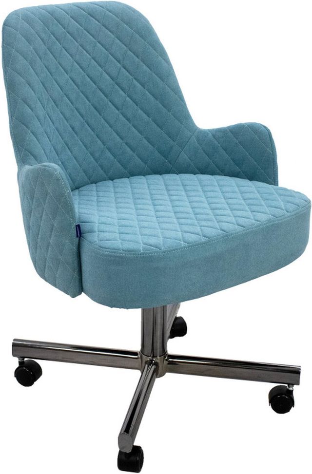Chromcraft™ Jesse Aqua Rochelle Bucket Caster Chair