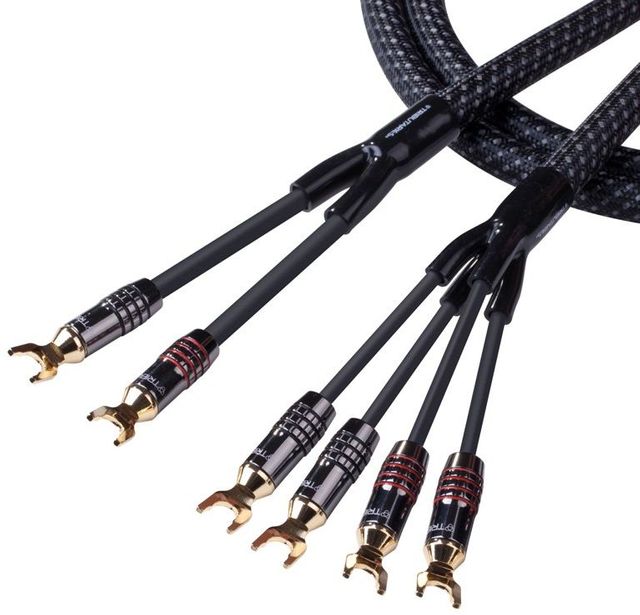 Tributaries® Series 8 4' Bi-Wire Spade Speaker Cable