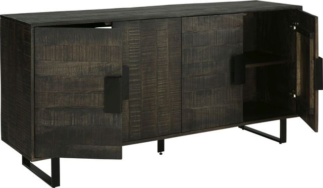Signature Design by Ashley® Kevmart Black/Grayish Brown Accent Cabinet-1
