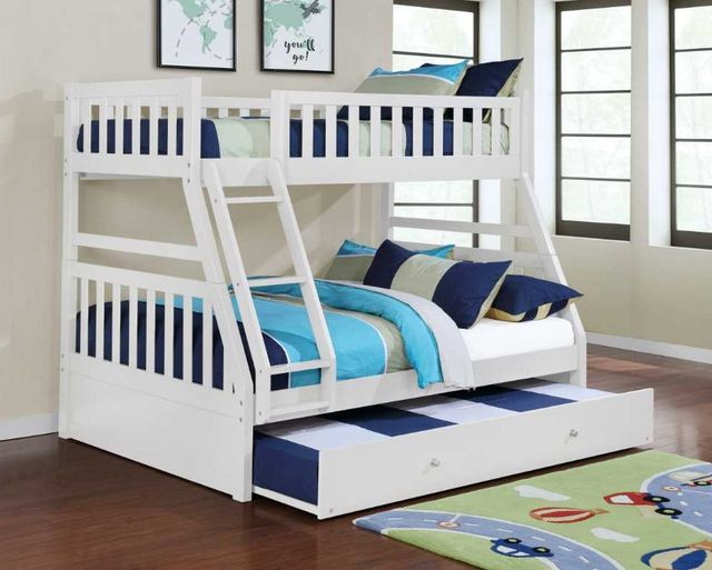 Lifestyle White Twinfull Bunk Bed Big Sandy Superstore Furniture Mattress Appliance