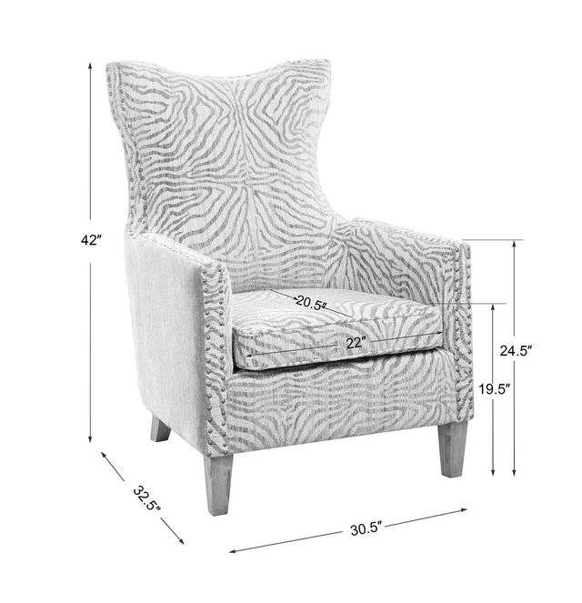 Uttermost® Kiango Plush Stripes Armchair-5