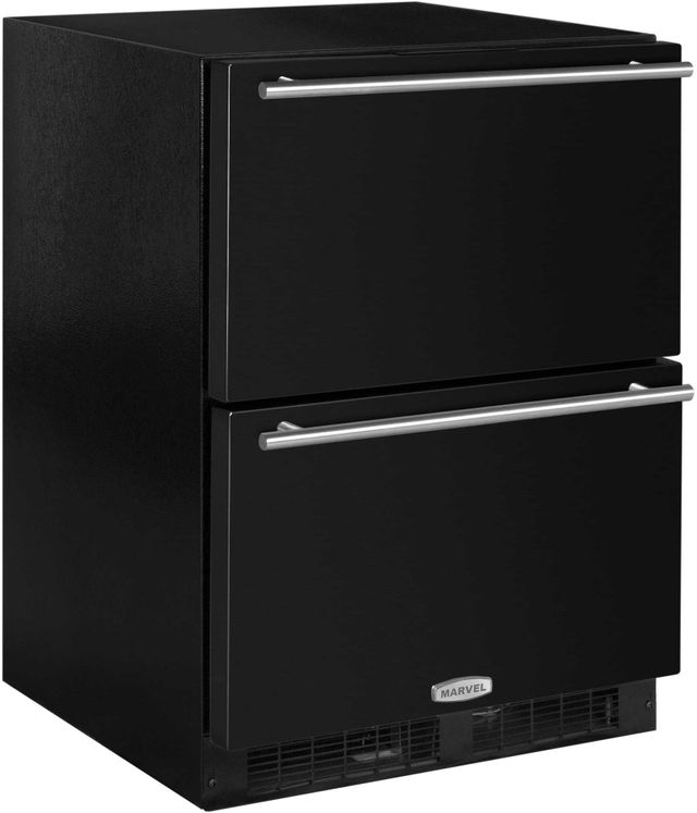 Marvel 5.0 Cu. Ft. Smooth Black Refrigerator Drawers 1