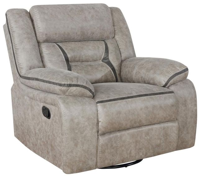 Coaster® Greer Taupe Swivel Glider Recliner | Lafferty's Home Center