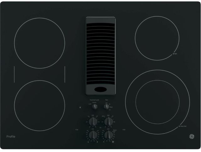 GE Profile™ 30" Black Electric Cooktop-0