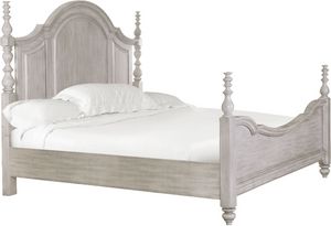 Magnussen Home® Windsor Lane Weathered Charcoal Complete King Poster Bed