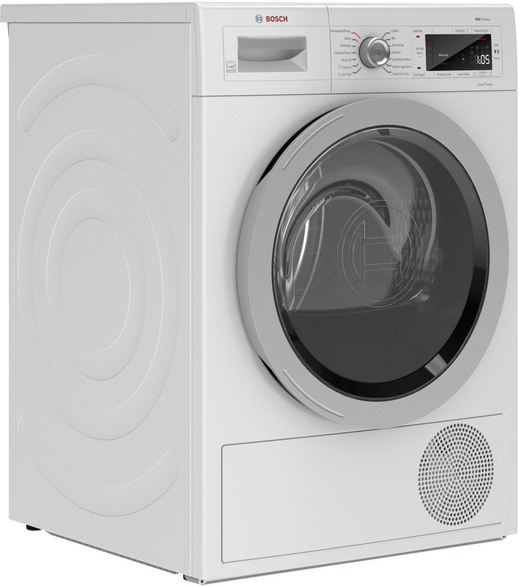 Bosch® 500 Series 4.0 Cu. Ft. White Front Load Electric Dryer | Big ...