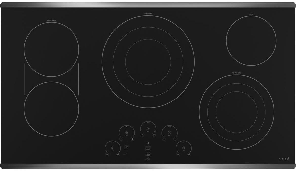 Café™ 36" Stainless Steel Built in Electric Cooktop-CEP90362NSS