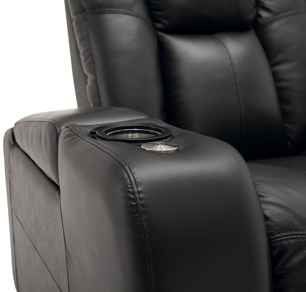 Palliser® Furniture Media 2-Piece Black Theater Seating 5