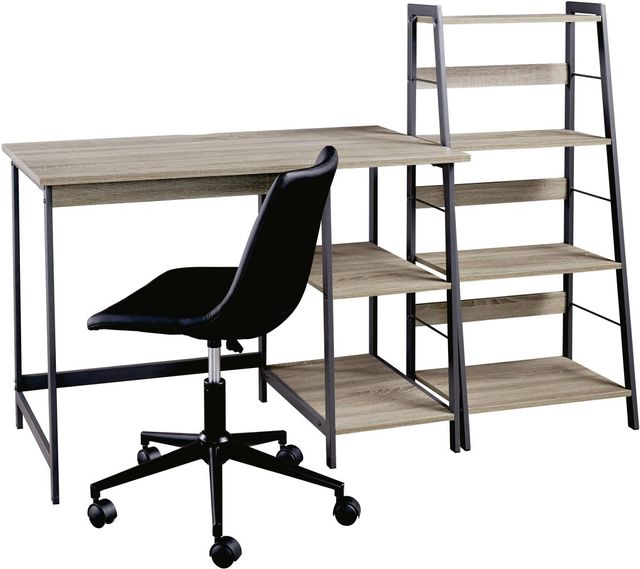 Signature Design by Ashley® Soho Brown/Black Home Office Desk and Shelf 3