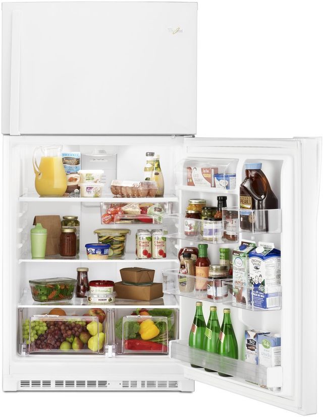 Whirlpool® 21.3 Cu. Ft. Monochromatic Stainless Steel Top Freezer Refrigerator 16