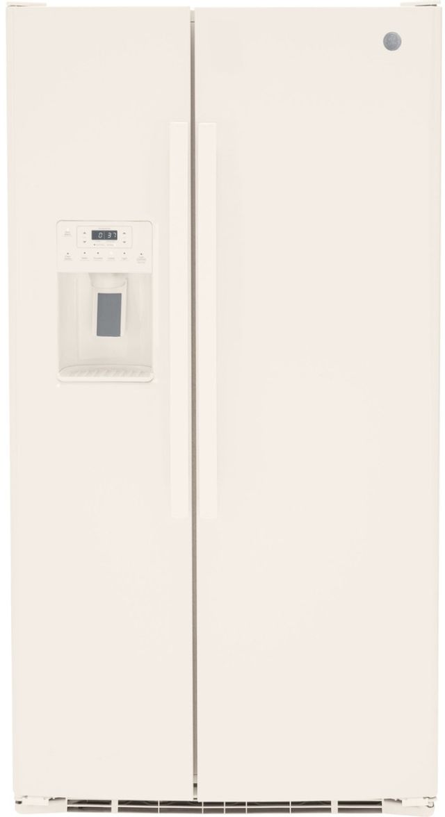 GE® 25.3 Cu. Ft. Bisque Side-by-Side Refrigerator