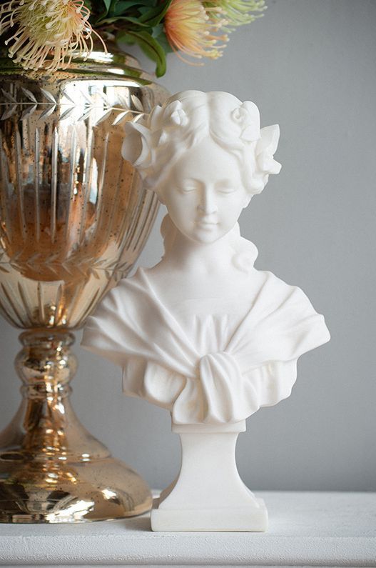 A & B Home White Lady Figure Statue-5