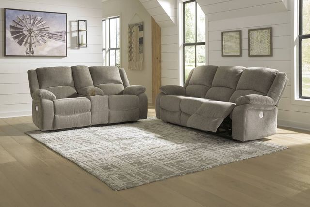 Signature Design by Ashley® Draycoll Pewter Power Reclining Sofa 14