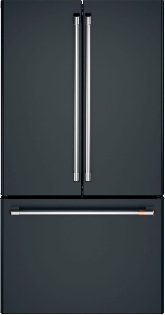 Réfrigérateur à portes françaises à profondeur de comptoir de 36 po Cafe™ de 23,1 pi³ - Noir mat 6