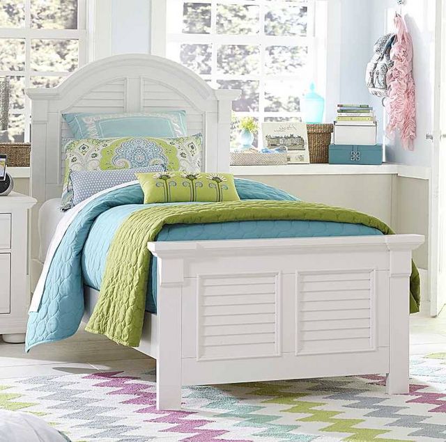 Liberty Summer House Oyster White Youth Twin Panel Bed-2